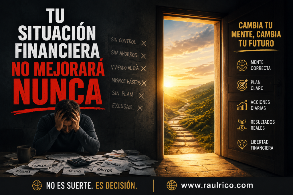 Tu situación financiera no mejorará nunca, si no haces algo al respecto